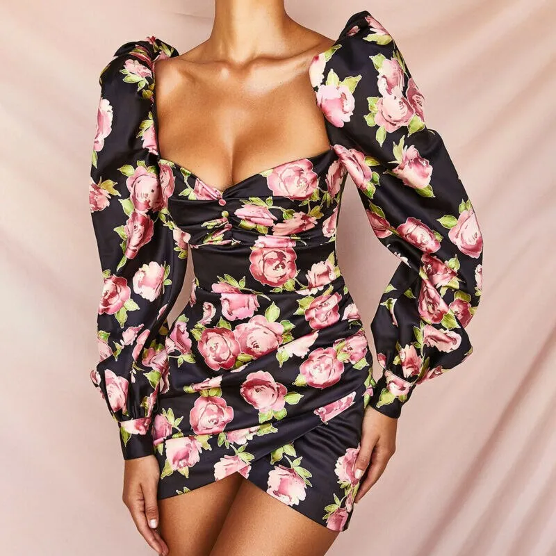 Women Sexy Party Short Slim Fit Mini Bandage Dress