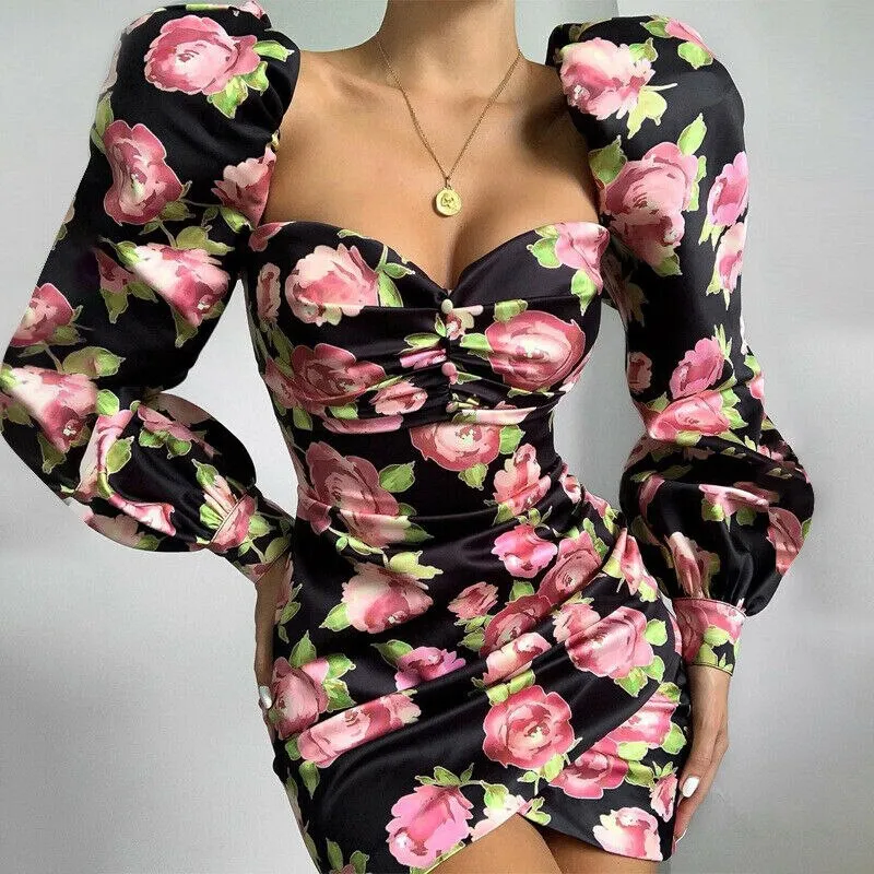 Women Sexy Party Short Slim Fit Mini Bandage Dress