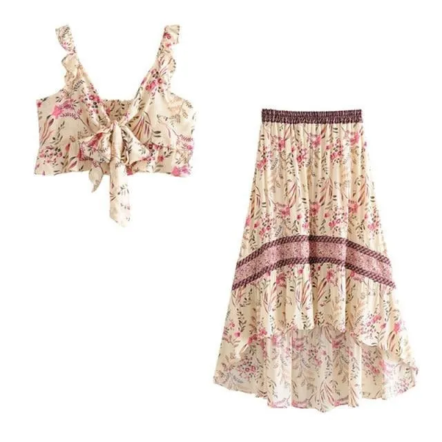 Women two piece outfits skirts sets