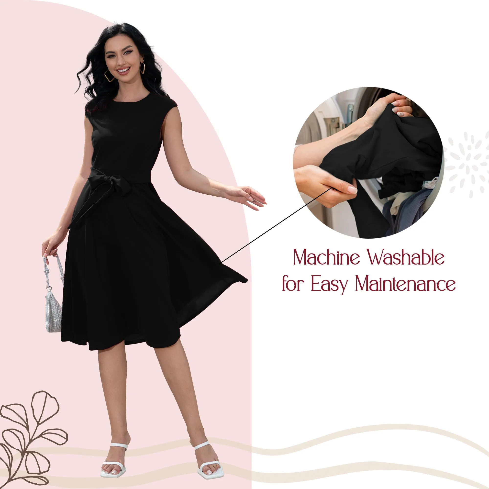 Womens Vintage Cocktail Dresses - Bridesmaid & Prom Dress - Black