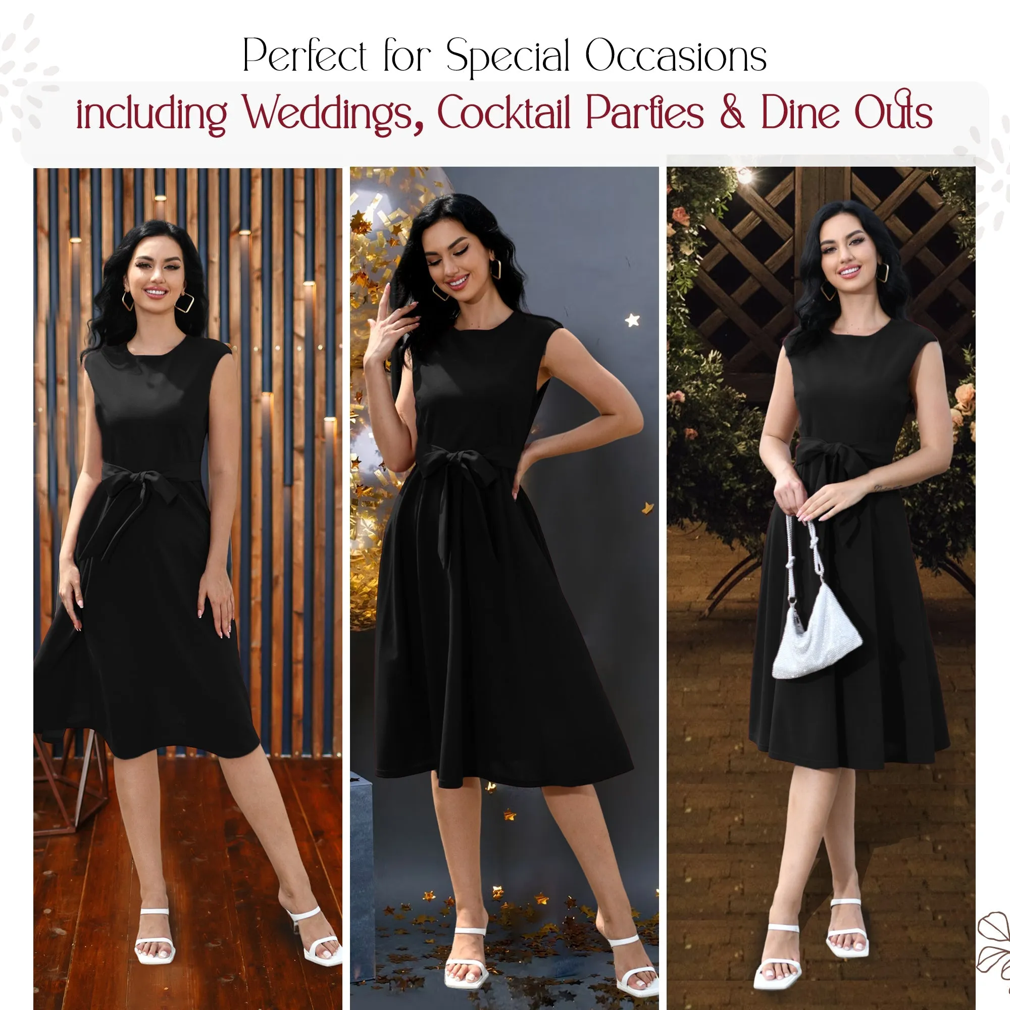 Womens Vintage Cocktail Dresses - Bridesmaid & Prom Dress - Black