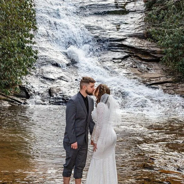 Wrap bohemian mermaid wedding dress #1255