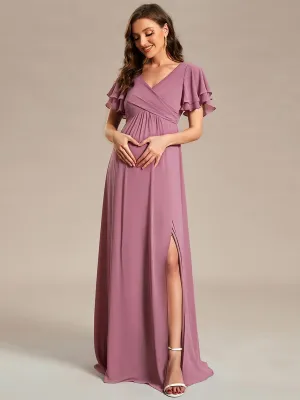 Yolanda dusky rose sweet maternity or bridesmaid gown s18 Express NZ wide