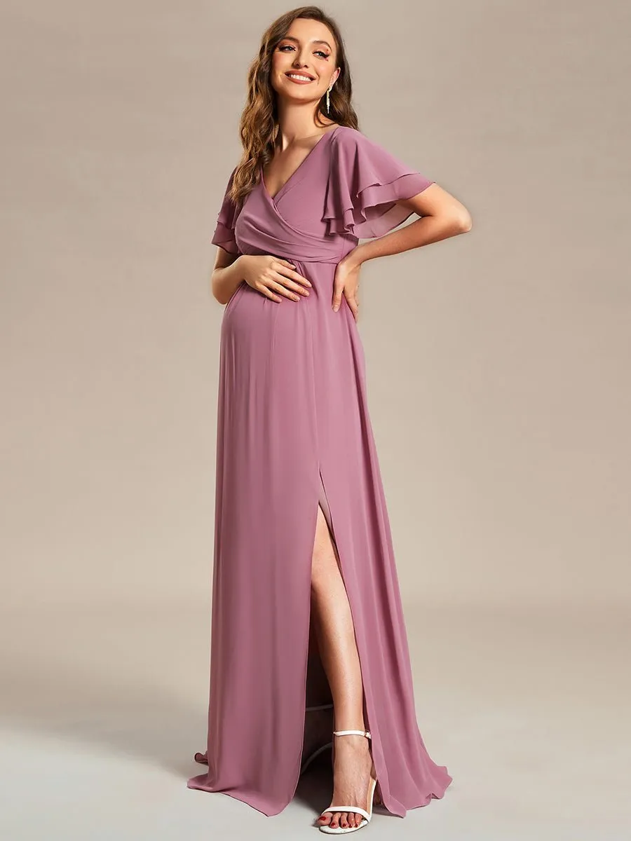 Yolanda dusky rose sweet maternity or bridesmaid gown s18 Express NZ wide